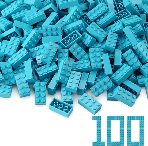 Vista 64 de 100 piezas 2 x 4 Ladrillos Piezas Negras Partes Clásico Juego Creativo Bloques de Construcción Juego de Partes Accesorios de Juguete Compatibles