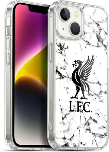 Vista 64 de Oficial LIVERPOOL Football Club 2017/18 Mármol Soft Gel Case para iPhone de Apple 7 Plus/8 PLUS Escudo negro.