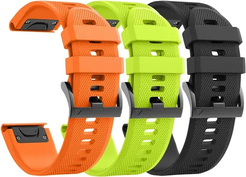 Vista 15 de ANCOOL - Correa para Garmin Fenix 5, de ajuste fácil, de silicona suave de 22 mm de ancho, correa de reloj para Garmin Fenix 5 Azul