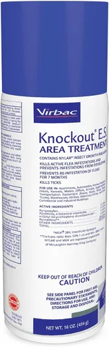Vista 3 de Knockout ES Area Treatment - Spray para alfombras para pulgas y garrapatas, 16 onzas