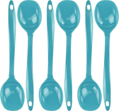 Vista 32 de Reston Lloyd Cuchara de cocina para servir, untar, mezclar, resistente al calor, sin BPA, melamina de 11 pulgadas, utensilio con mango ergonómico