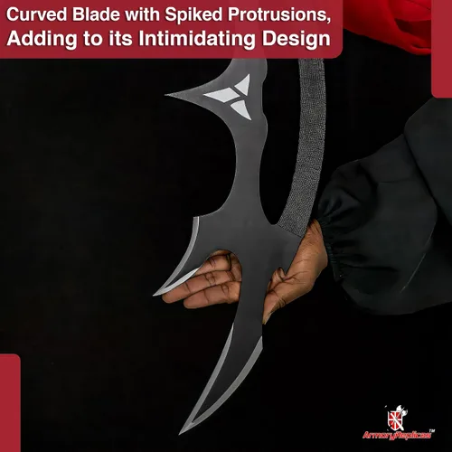 Vista 6 de Armory Replicas™ - Star Sword of Kahless Bat'Leth - Hoja de acero al carbono, envoltura de mango de nailon