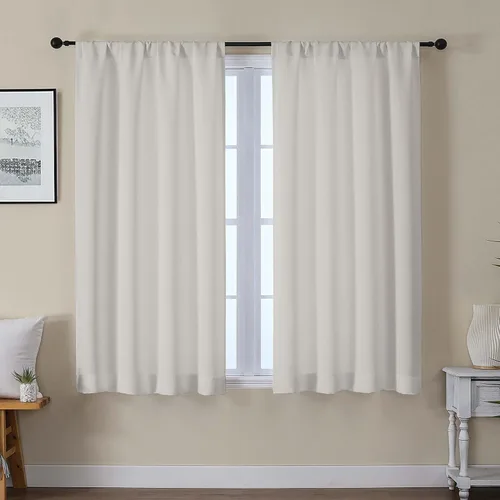 Vista 65 de Gwine Cortinas opacas para dormitorio, 54 pulgadas de largo, paneles de cortina de ventana con aislamiento térmico y reducción de ruido, cortinas