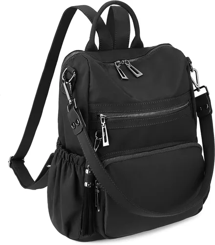 Vista 31 de Uromee Mochila de Viaje Monedero para Mujeres Cuero Vegano Damas Moda Borla Bolsa de Hombro Convertible, Grande, Mochilas Daypack
