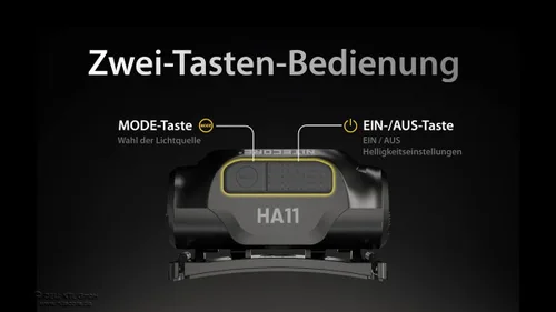 Vista 8 de Nitecore HA11 Faro AA ultraligero de doble haz - 240 lúmenes