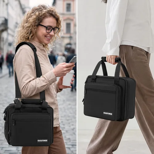 Vista 8 de Bolsa de transporte para cafetera compatible con Keurig K-Mini Mate, bolsa de almacenamiento portátil de una sola porción con bolsillos adicionales