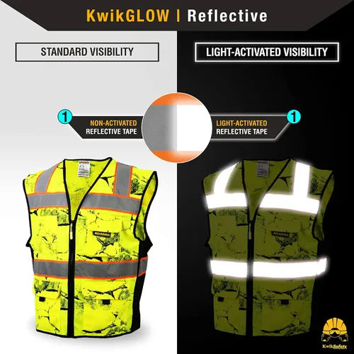 Vista 3 de KwikSafety UNCLE WILLY'S WALL Safety Vest Class 2 ANSI OSHA Hi Vis Vest