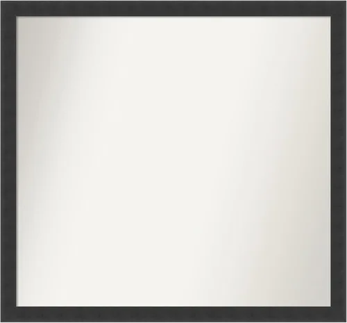 Vista 16 de Amanti Art Espejo de baño negro para sobre fregadero, 22 x 22 pulgadas, espejo de tocador cuadrado estrecho negro Avon, marco de madera casual