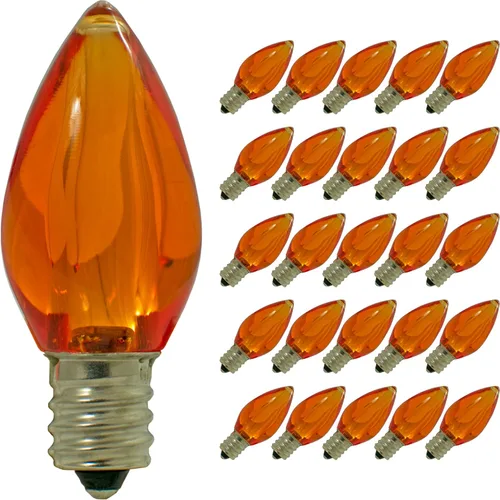 Vista 12 de EST. LEE DISPLAY L D 1902 Bombillas LED de Navidad C7 C9 estilo candelabro estable caja de repuesto de 25 (C7, azul sólido)