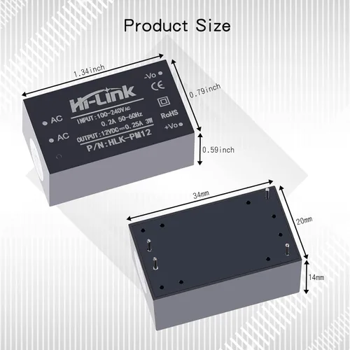 Vista 5 de Módulo de alimentación aislado AC-DC Módulo de alimentación de conmutación para el hogar inteligente, módulo de alimentación Mini Buck 220v a 12v