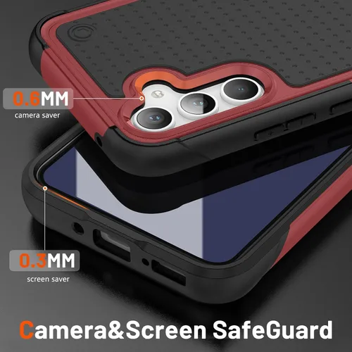 Vista 126 de Jeylly Compatible con Samsung Galaxy A22 5G Funda, Funda Samsung A22 5G con 2pcs protectores de pantalla de vidrio templado