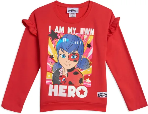 Vista 2 de Miraculous Ladybug Ruffled High Low T-Shirt & French Terry Pant Set