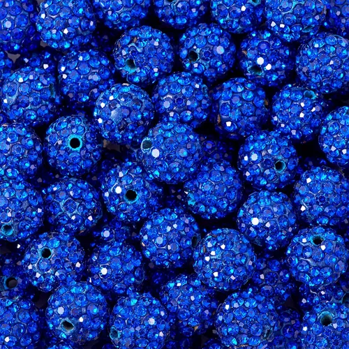 Vista 10 de Beadthoven - 100 cuentas de diamantes de imitación de arcilla de 0.394 pulgadas para la fabricación de joyas, cuentas de bola de disco de cristal