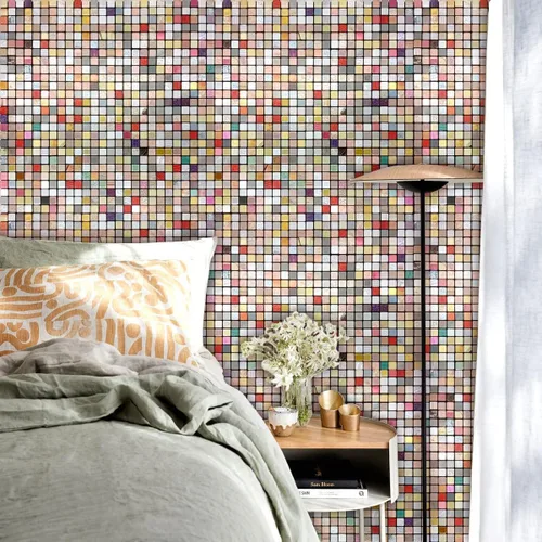 Vista 5 de 10 hojas de azulejos para salpicaduras de cocina, azulejos autoadhesivos, para pegar en tocadores de baño, decoración de chimenea, mesa