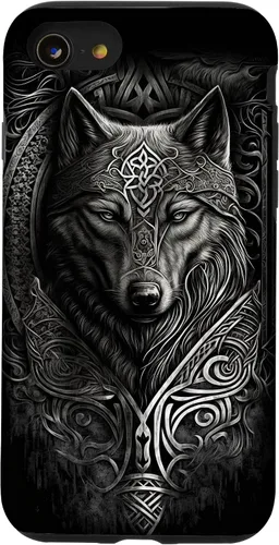 Vista 18 de Stylish Viking Wolf Design Wild Animal Viking Wolf Case for iPhone 17