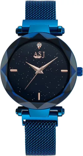 Vista 15 de MASTOP Relojes de Lujo para Mujeres Relojes Analógicos de Cuarzo Reloj Pulsera Reloj Banda de Malla Impermeable Relojes de Pulsera para Damas A