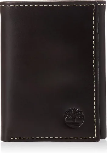 Vista 6 de Timberland Billetera triple de cuero para hombre con ventana de identificación