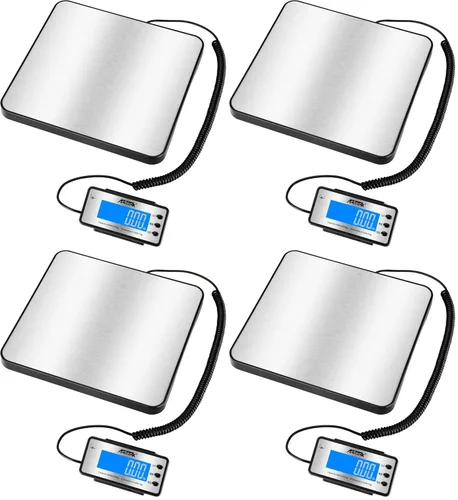 Vista 9 de Báscula digital postal de envío ACTECK, 208,6 kg x 0,45 g de alta precisión con plataforma de acero inoxidable, retroiluminación LCD, cuatro modos