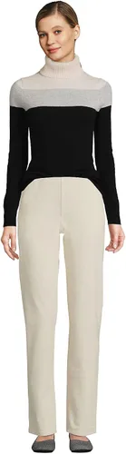 Vista 4 de Lands' End Suéter de cuello alto de cachemira para mujer, mezcla gris jaspeado, talla M regular, Mezcla gris jaspeado