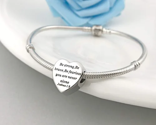 Vista 6 de MUERDOU Dije de corazón, pulsera cristiana con versículo bíblico para oración, fe, religiosa, regalos para mujeres