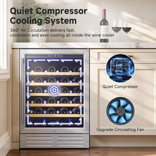 Vista 3 de BODEGA COOLER - Refrigerador de vino de zona única de 24 pulgadas, 41℉ a 72