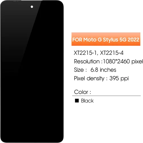 Vista 2 de Motorola Moto G Stylus 5G 2022 Reemplazo de pantalla - Pantalla LCD para Moto XT2215, XT2215-4, XT2215DL - Piezas de reparación del ensamblaje
