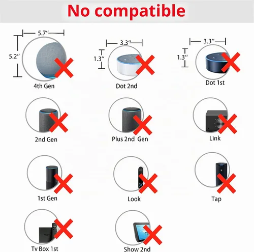 Vista 4 de Repuesto de cable de alimentación Alexa Dot de 15 W para Echo Dot (3ª/4ª generación), Echo Dot (3ª/4ª generación) con reloj, Echo Dot