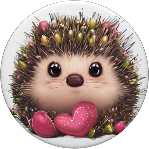 Vista 3 de Cara de erizo fantasía caprichosa erizo PopSockets intercambiables PopGrip