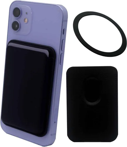 Vista 14 de Cartera magnética para tarjetas con anillo para MagSafe iPhone 14/13/12 Mini Plus y Pro Max, funda de cuero resistente y segura para teléfono