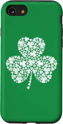 Vista 18 de Funda verde vintage con trébol relleno de trébol para iPhone 16
