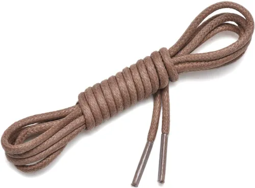 Vista 4 de Cordones Oxford redondos encerados para zapatos de vestir, botas chukka, 3 pares