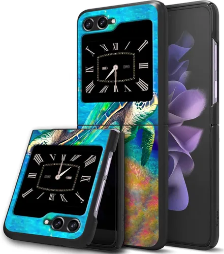 Vista 19 de Funda para Samsung Galaxy Z Flip 5 5G, Galaxy Z Flip 5, PC duro a prueba de golpes, plegable, duradera, resistente a los arañazos, para Samsung Z