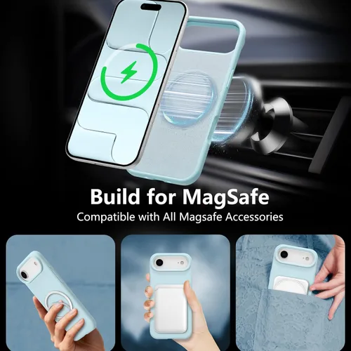 Vista 290 de Funda magnética de silicona para iPhone 13 Pro, color blanco antiguo [Compatible con Magsafe] [Forro de microfibra suave antiarañazos], funda