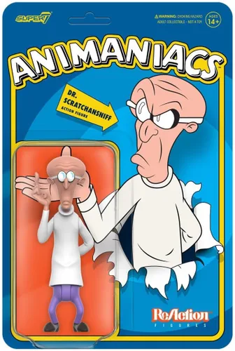 Vista 2 de Super7 Animaniacs Dr. Scratchansniff - Figura de acción de Animaniacs de 3.75 pulgadas, colección clásica de programas de televisión y juguetes retro