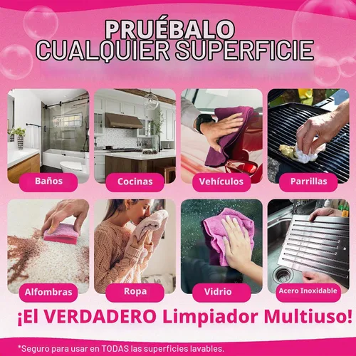 Vista 2 de Quick 'n Brite Limpiador líquido, verdadero limpiador multiusos, concentrado de limpieza de 128 onzas