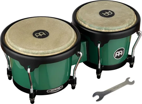 Vista 15 de Meinl Percussion HB100SNT-M bongós de madera natural de 6 3/4 y 8 pulgadas, Negro Bongos de carcasa sintética duradera profesional para adultos