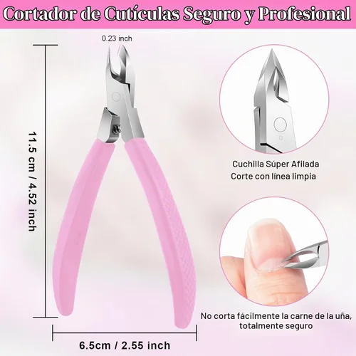 Vista 4 de Diesisa Cortadora de cutículas, mandíbula extremadamente afilada Rosa