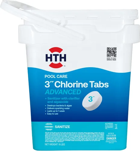 Vista 7 de HTH 42051 Cuidado de Alberca 3" Tabletas de Cloro Avanzadas, Sanitizante Clorante para Alberca, 8oz