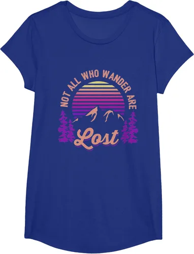 Vista 68 de Not All Who Wander Are Lost Vintage Mountains - Camiseta de senderismo, Negro, S