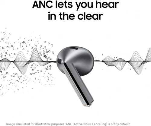 Vista 4 de SAMSUNG Galaxy Buds 3 AI True Auriculares Bluetooth inalámbricos verdaderos, ajuste de tipo abierto, cancelación activa de ruido, audio 360, control