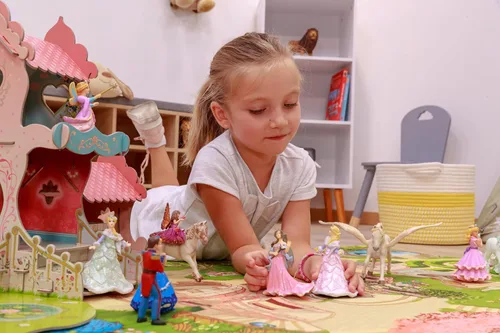 Vista 3 de Papo Figura de dragón con llama, colección del mundo encantado, niños a partir de 3 años