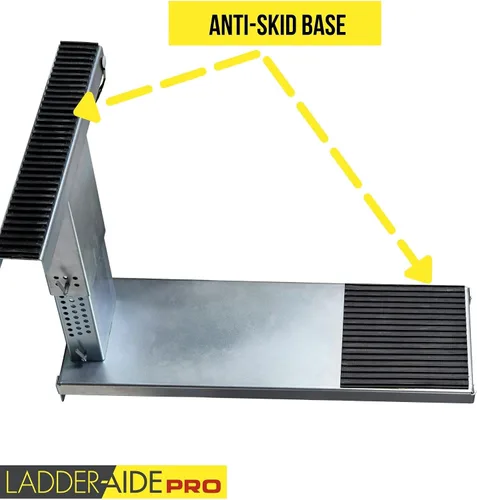 Vista 10 de Ideal Security Escalera plegable PRO: Se adapta a escalones de 4.921" a 7.875" de alto, extensor de escalera, accesorios, estabilizador, nivelador