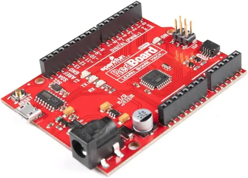 Vista 2 de SparkFun Kit del inventor - v4.1.2 (SIK) RedBoard Qwiic- Tablero blanco sin soldadura - Estuche de transporte - LCD blanco sobre negro