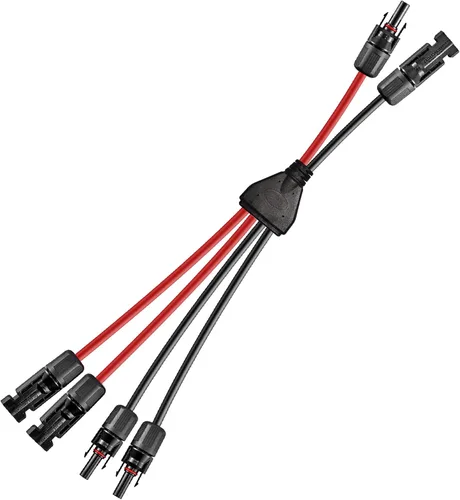 Vista 15 de Conector solar Y, cable paralelo de rama en Y, adaptador de conector solar 1 a 2 macho hembra, 10AWG 45A impermeable IP68 40CM cable, para paneles