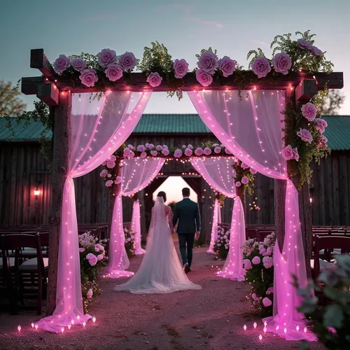 Vista 5 de Etinga - Guirnalda de 100 luces LED rosa, 33 pies con enchufe, luces de hadas decorativas con 8 modos para interiores y exteriores, dormitorio