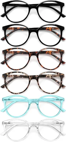 Vista 9 de GIBLOGO Reading Glasses for Women/Men Eye Glasses Blue Light Reading Glasses Cheaters Eyeglasses