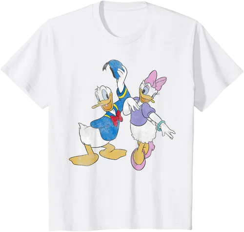 Vista 4 de Disney Mickey and Friends Donald and Daisy - Camiseta desgastada Blanco