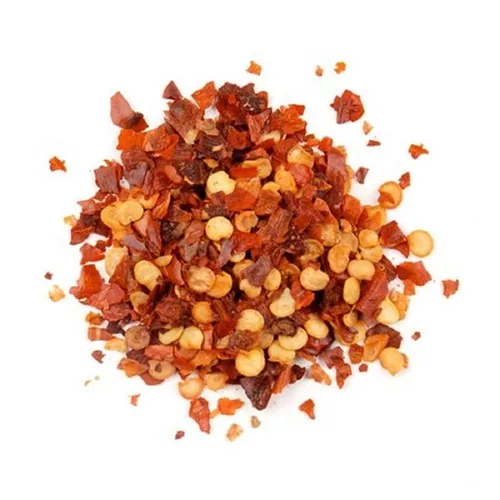 Vista 2 de Especias de copos de pimiento rojo triturado de 2 onzas: un aroma ligeramente afrutado de chile con un calor consistentemente picante, sin OMG