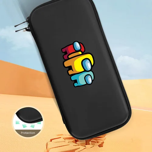 Vista 4 de oqpa Funda para Nintendo Switch con diseño de dibujos animados Kawaii divertida y divertida carcasa de juego para niños hombres niños bolsa