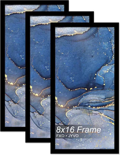 Vista 34 de Fxojyvo Marco de fotos de 5 x 8 pulgadas, marco negro para póster de fotos de 5 x 8 pulgadas, peso ligero y altamente transparente, marco de 5 x 8